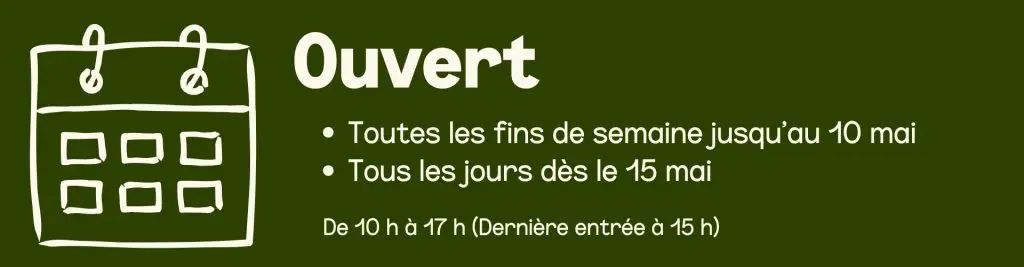 Horaire de Mai Parc Safari